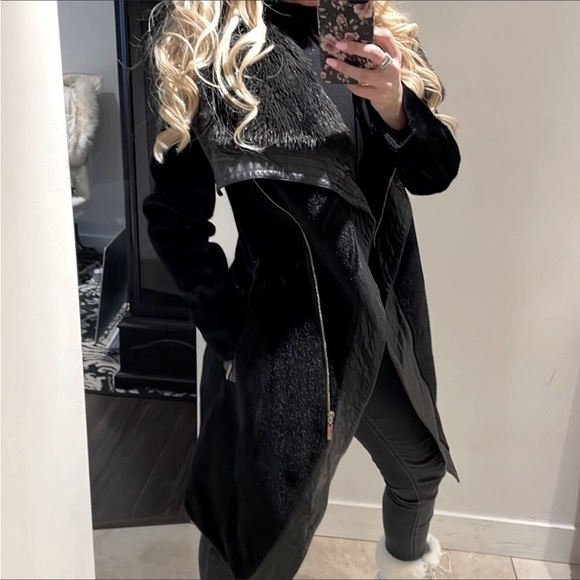 Ladies Lucy Fashion Faux Fur mix Zip Jacket size Small - Picture 4 of 12